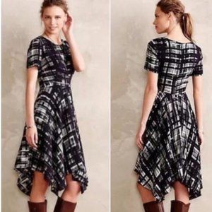 Anthropologie: Abstract Print Black & White Dress
